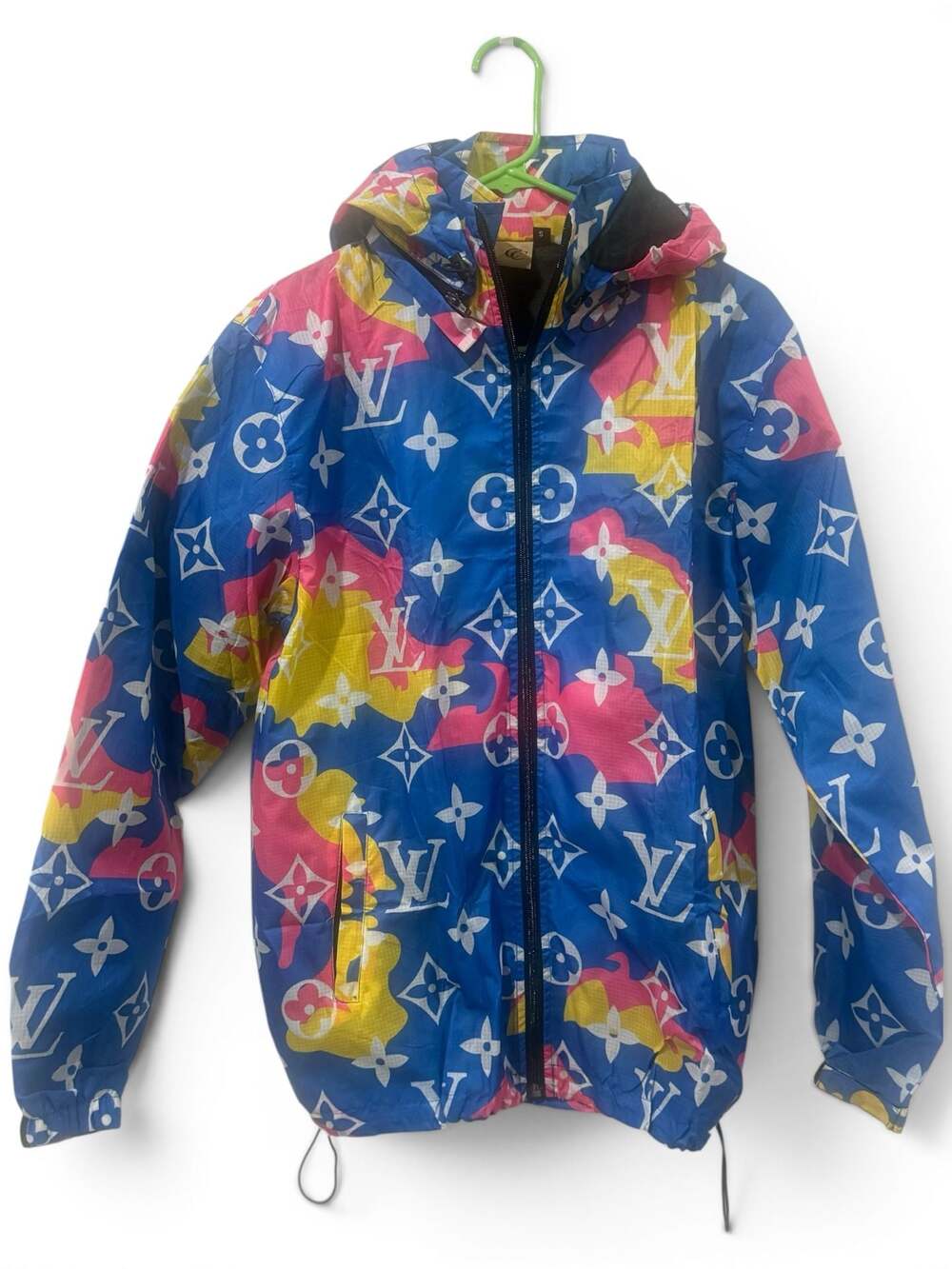 CC Monogram Watercolor Hooded Windbreaker Jacket Size S- Streetwear - Picture 2 of 7